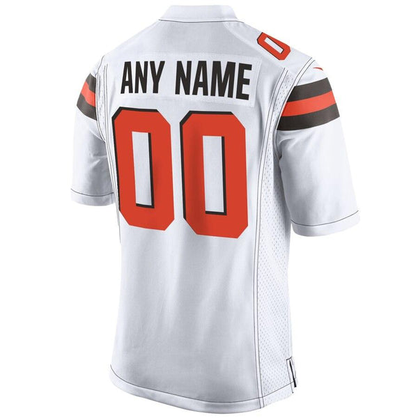 Men's Cleveland Browns Customized White Game Jersey - 2019