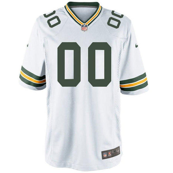 Men's Green Bay Packers Customized White Game Jersey 2019