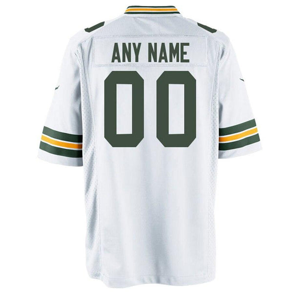 Men's Green Bay Packers Customized White Game Jersey 2019