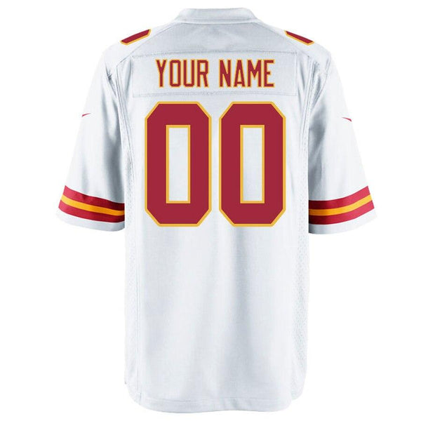 Men's Kansas City Chiefs Customized Game White Jersey 2019
