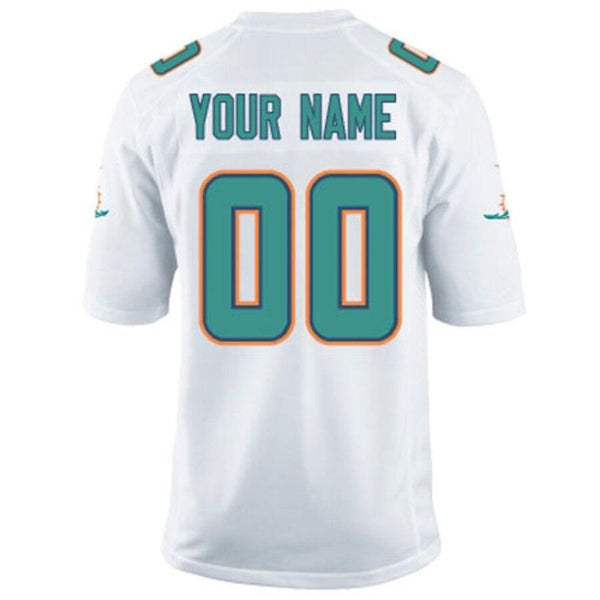 Men's Miami Dolphins Customized White Game Jersey 2019
