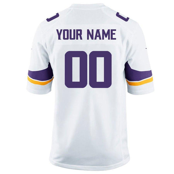 Men's Minnesota Vikings Customized White Game Jersey 2019