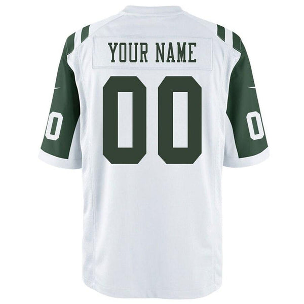 Men's New York Jets Customized Game White Jersey 2019