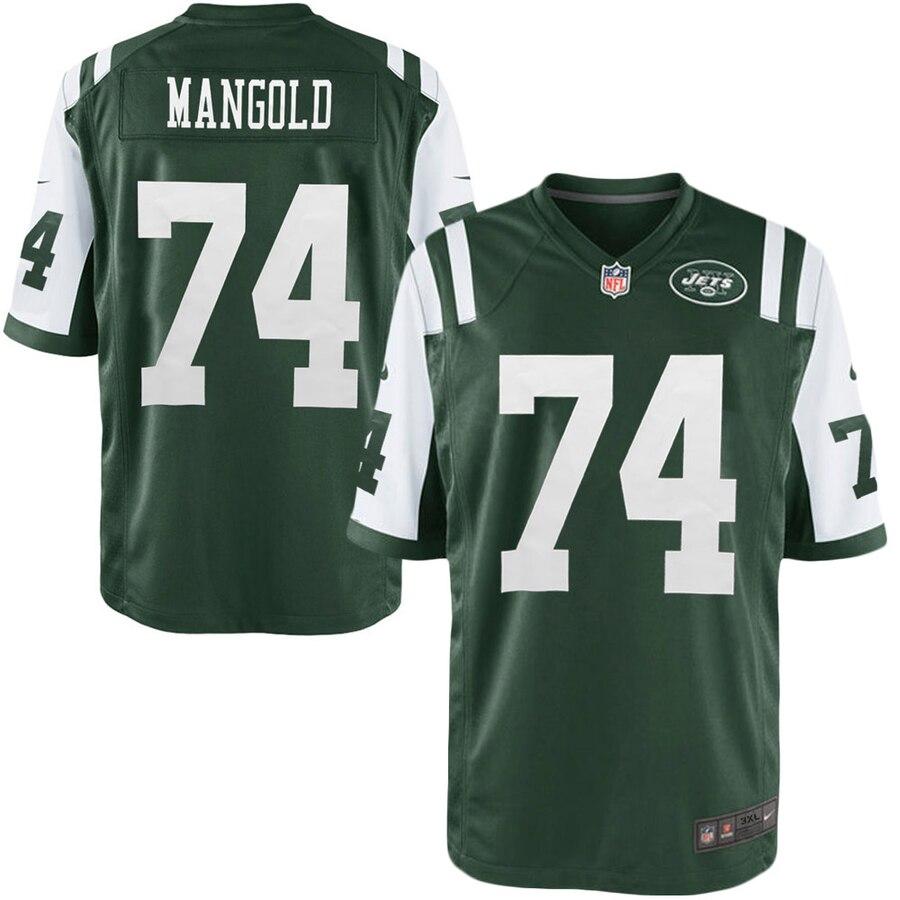 Men's New York Jets Nick Mangold Team Color Game Jersey- 2019