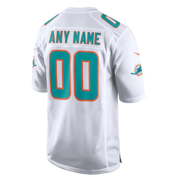 Miami Dolphins Custom Game Jersey – White 2019