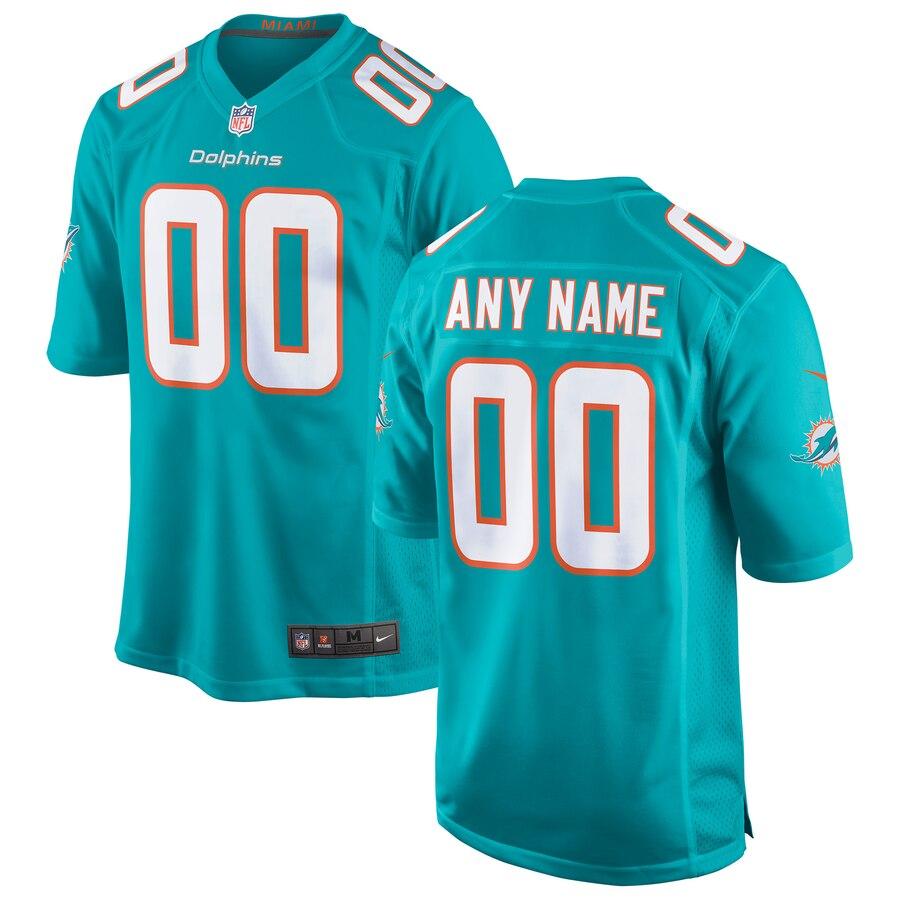 Miami Dolphins Custom Team Color - Game Jersey – Aqua 2019