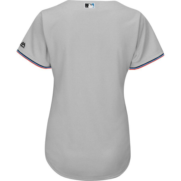 Miami Marlins Majestic Women's Road Team Cool Base Jersey - Gray 2019