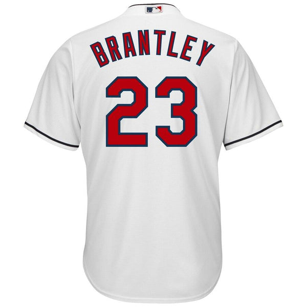 Michael Brantley Cleveland Indians Majestic Home Official Cool Base Player Replica Jersey - White 2019