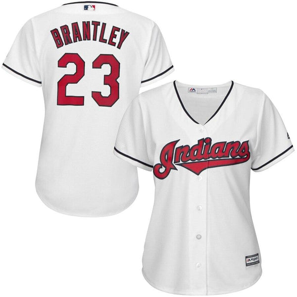 Michael Brantley Cleveland Indians Majestic Women's Cool Base Player Jersey - White 2019