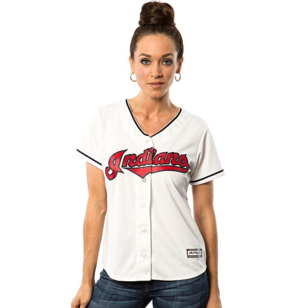 Michael Brantley Cleveland Indians Majestic Women's Cool Base Player Jersey - White 2019