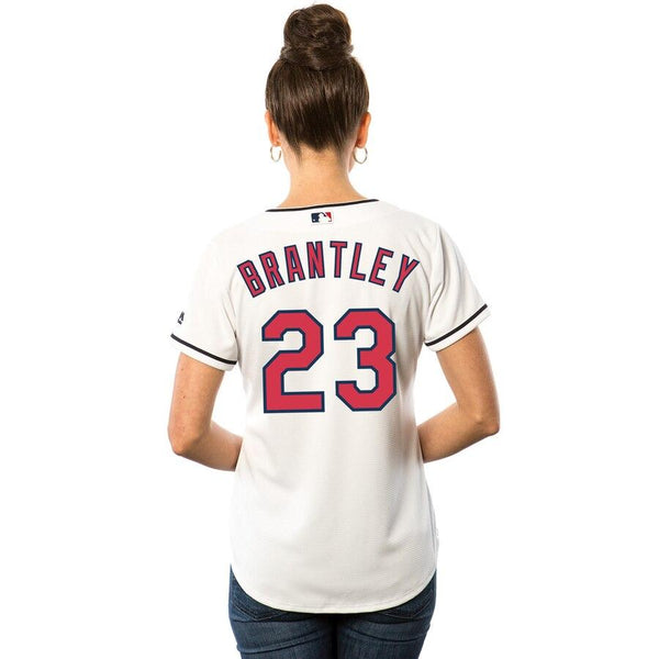 Michael Brantley Cleveland Indians Majestic Women's Cool Base Player Jersey - White 2019