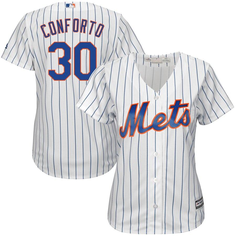 Michael Conforto New York Mets Majestic Women's Home Cool Base Player Jersey - White 2019