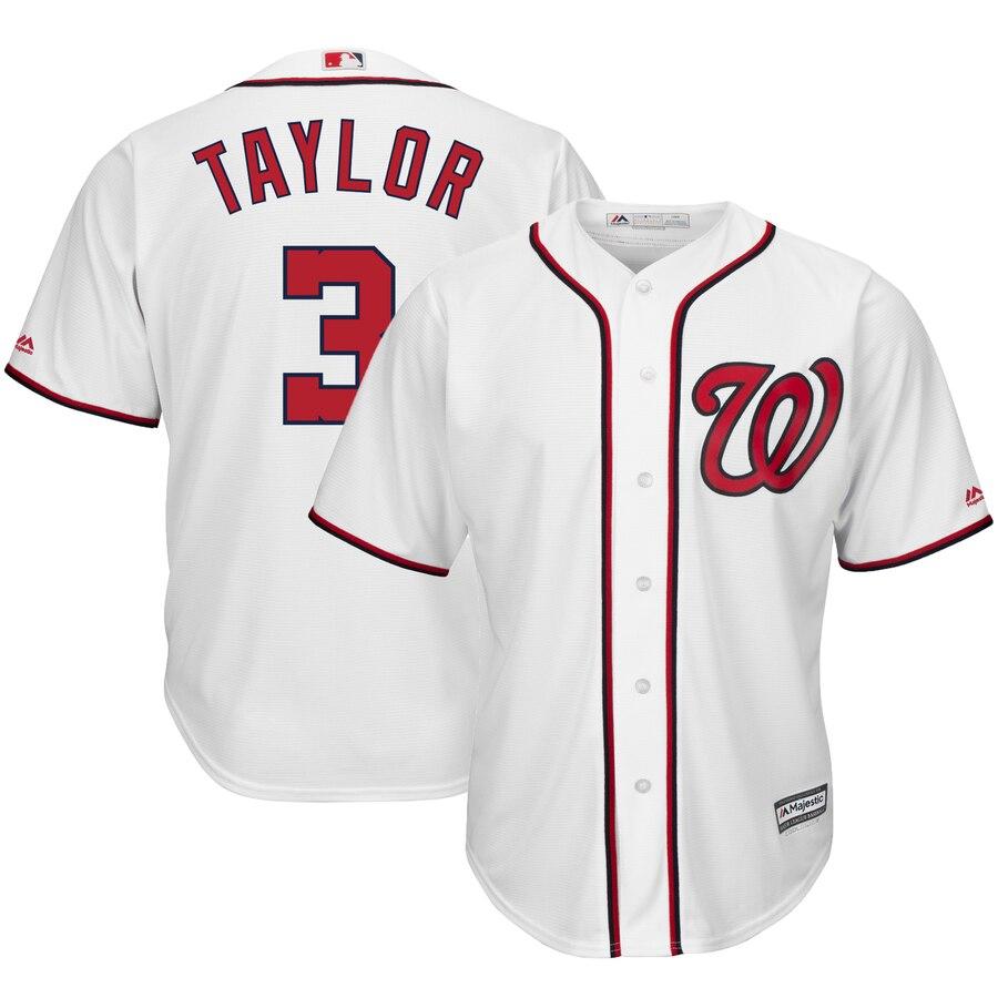 Michael Taylor Washington Nationals Majestic Home Cool Base Player Jersey – White 2019