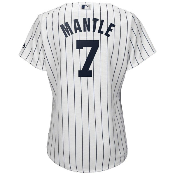 Mickey Mantle New York Yankees Majestic Women's Cool Base Player Jersey - White 2019