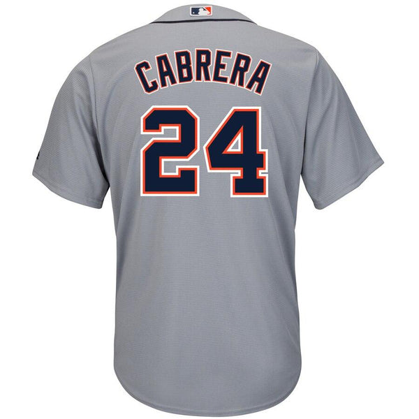 Miguel Cabrera Detroit Tigers Majestic Cool Base Player Jersey - Gray 2019