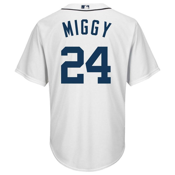 Miguel Cabrera Detroit Tigers Majestic Nickname Cool Base Player Jersey - White 2019