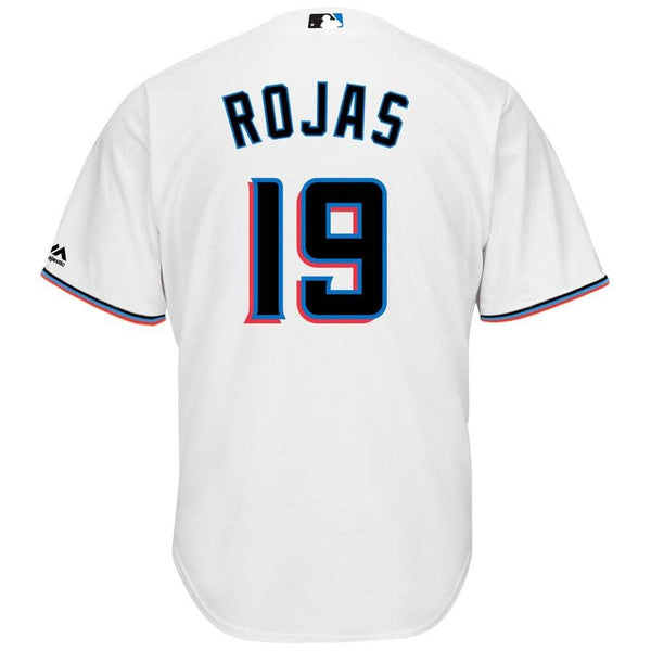 Miguel Rojas Miami Marlins Majestic Home 2019 Cool Base Player Jersey – White 2019