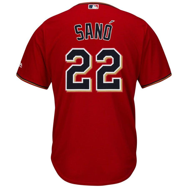 Miguel Sano Minnesota Twins Majestic Official Cool Base Player Jersey - Scarlet 2019