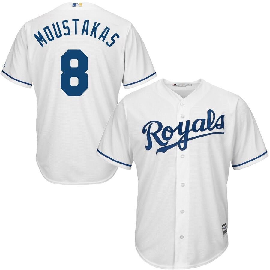 Mike Moustakas Kansas City Royals Majestic Cool Base Player Jersey - White 2019