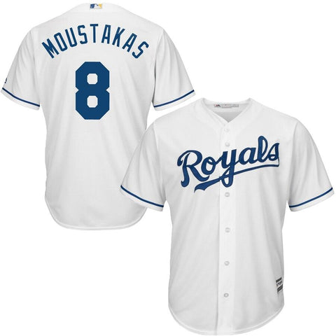 Mike Moustakas Kansas City Royals Majestic Cool Base Player Jersey - White 2019