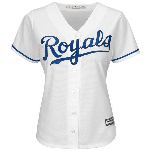 Mike Moustakas Kansas City Royals Majestic Women's Cool Base Player Jersey - White 2019
