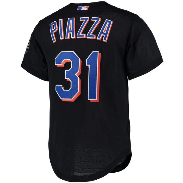 Mike Piazza New York Mets Mitchell &amp; Ness Cooperstown Collection Mesh Batting Practice Jersey - Black 2019