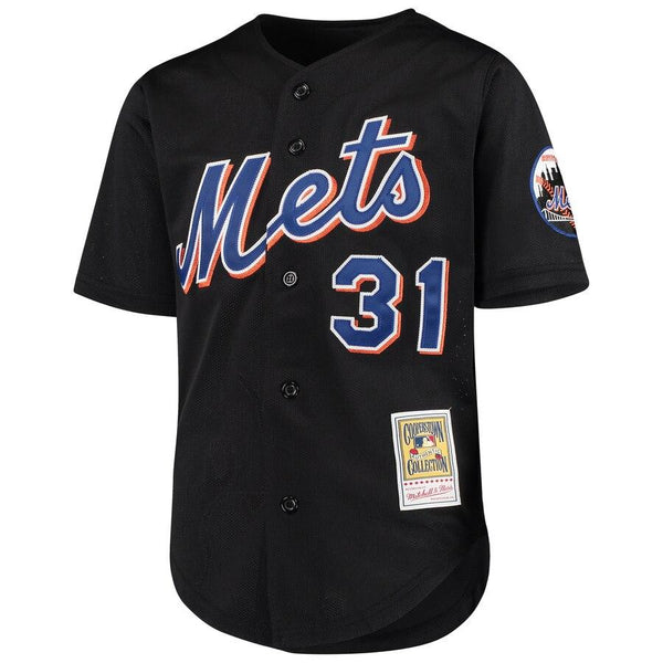 Mike Piazza New York Mets Mitchell &amp; Ness Youth Cooperstown Collection Mesh Batting Practice Jersey – Black 2019
