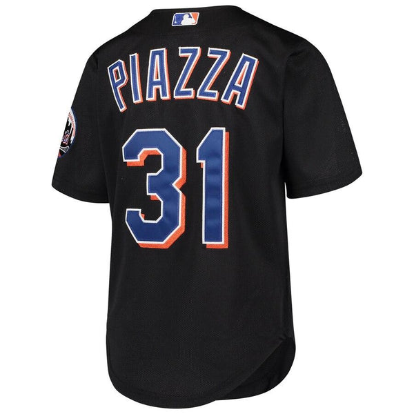 Mike Piazza New York Mets Mitchell &amp; Ness Youth Cooperstown Collection Mesh Batting Practice Jersey – Black 2019