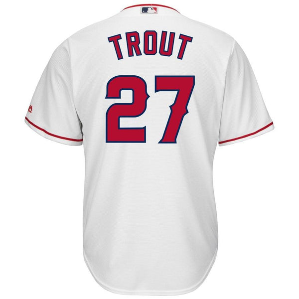 Mike Trout Los Angeles Angels Majestic Cool Base Player Jersey - White 2019
