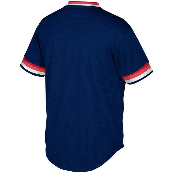 Minnesota Twins Mitchell &amp; Ness Youth Cooperstown Collection Mesh Wordmark V-Neck Jersey – Navy 2019