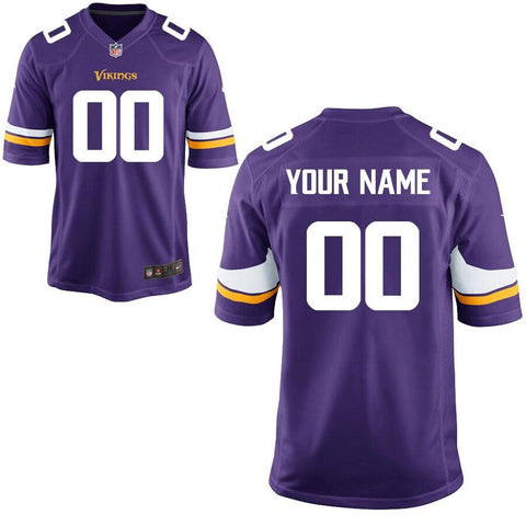 Minnesota Vikings Custom Team Color - Game Jersey – Purple 2019