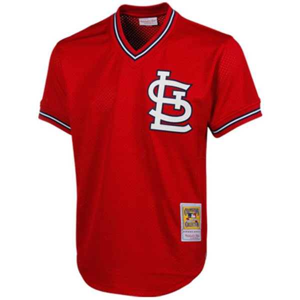 Mitchell &amp; Ness Ozzie Smith St. Louis Cardinals 1985 Throwback Mesh Batting Practice Jersey - Red 2019