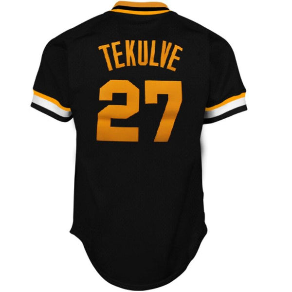 Mitchell &amp; Ness Pittsburgh Pirates Kent Tekulve 1982 Cooperstown Collection Practice Jersey - Black 2019
