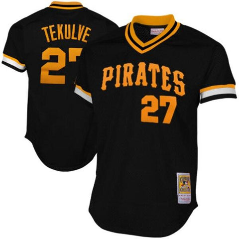 Mitchell &amp; Ness Pittsburgh Pirates Kent Tekulve 1982 Cooperstown Collection Practice Jersey - Black 2019