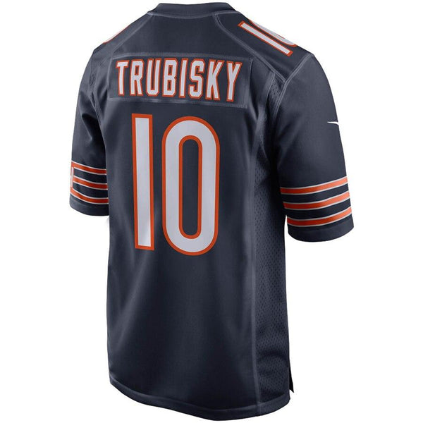 Mitchell Trubisky Chicago Bears 100th Season Game Jersey – Navy 2019