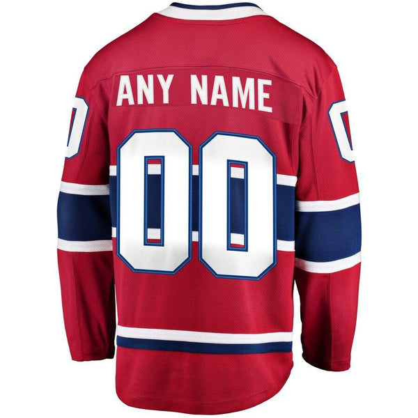 Montreal Canadiens Home Breakaway Custom Jersey - Red 2019