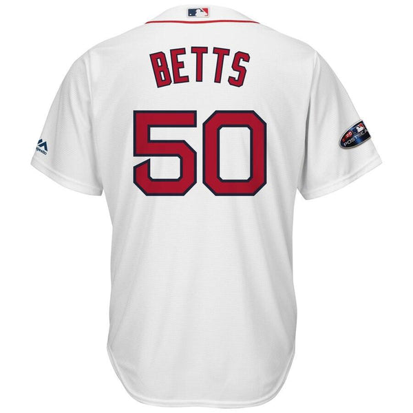 Mookie Betts Boston Red Sox Majestic Postseason Home Cool Base Player Jersey – White 2019