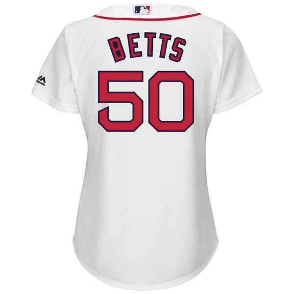 Mookie Betts Boston Red Sox Majestic Women's Cool Base Player Jersey - White 2019