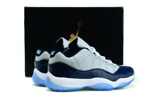 Nike Air Jordan 11 Retro Low Georgetown Grey Navi White  Men Shoes Sale Size US 7, 8, 8.5, 9, 10, 11, 12, 13