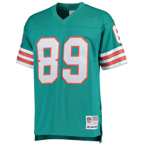 Nat Moore Miami Dolphins Mitchell &amp; Ness Retired Player Replica Jersey - Aqua 2019