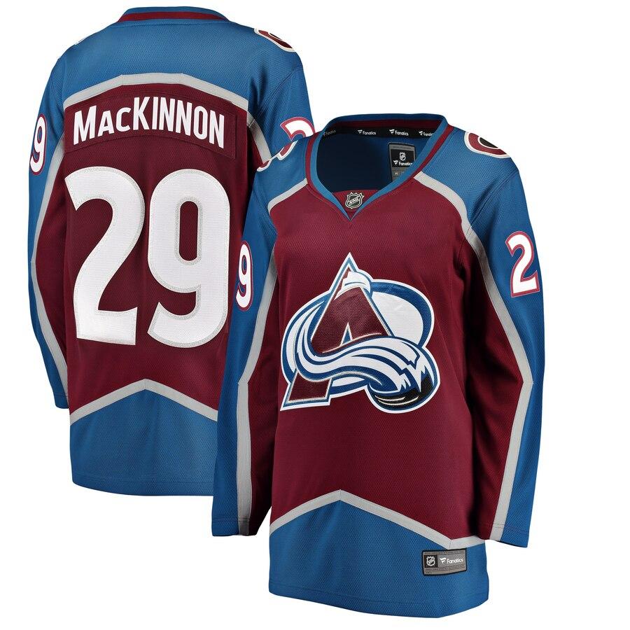 Nathan MacKinnon Colorado Avalanche Women's Home Breakaway Player Jersey - Maroon 2019