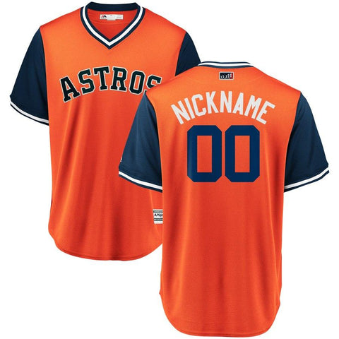 Houston Astros Majestic Players' Weekend Cool Base Pick-A-Player Roster Jersey – Orange/Navy 2019