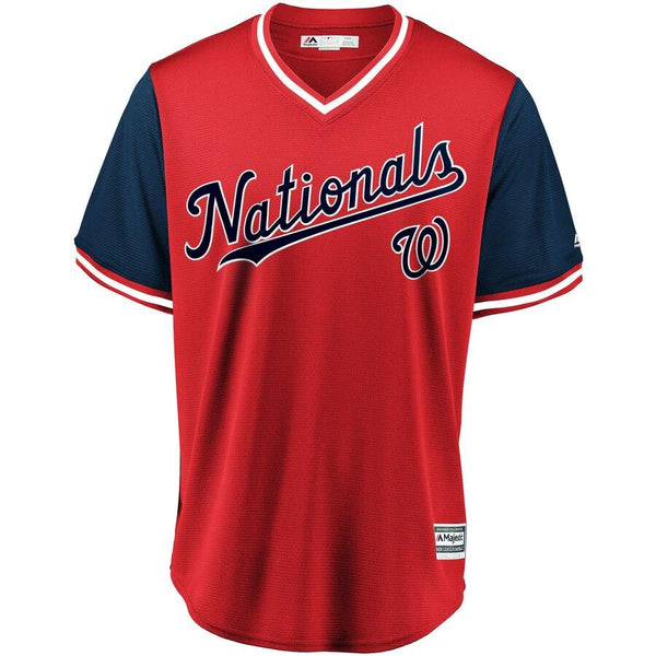Max Scherzer "Blue Eye" Washington Nationals Majestic Players' Weekend Cool Base Jersey – Red/Navy 2019