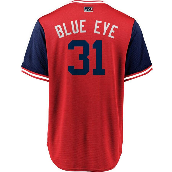 Max Scherzer "Blue Eye" Washington Nationals Majestic Players' Weekend Cool Base Jersey – Red/Navy 2019