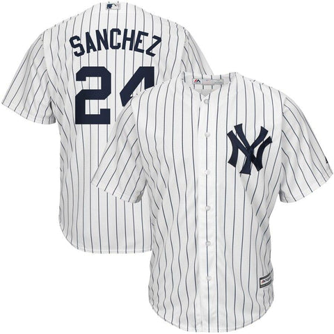 Gary Sanchez New York Yankees Majestic Home Official Cool Base Player Jersey - White/Navy 2019