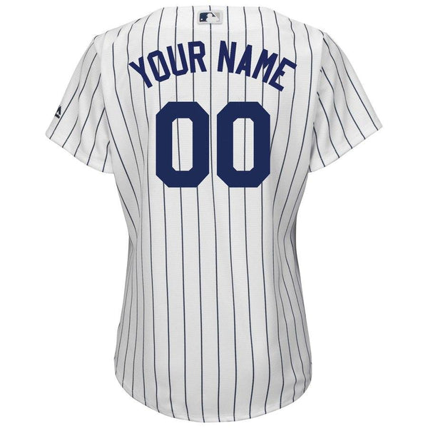 New York Yankees Majestic Women's Cool Base Custom Jersey - White/Navy 2019
