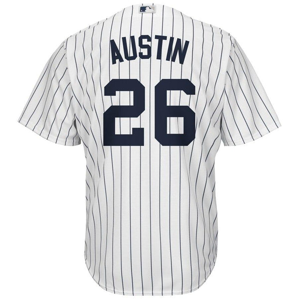 Tyler Austin New York Yankees Majestic Home Official Cool Base Player Jersey - White/Navy 2019