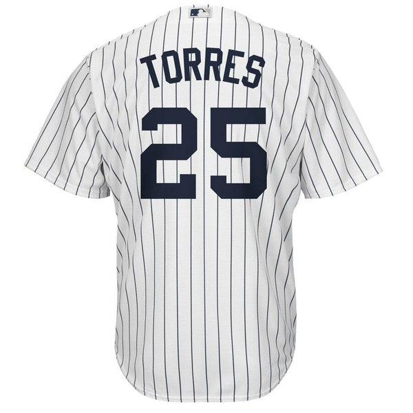 Gleyber Torres New York Yankees Majestic Official Cool Base Player Jersey – White/Navy 2019