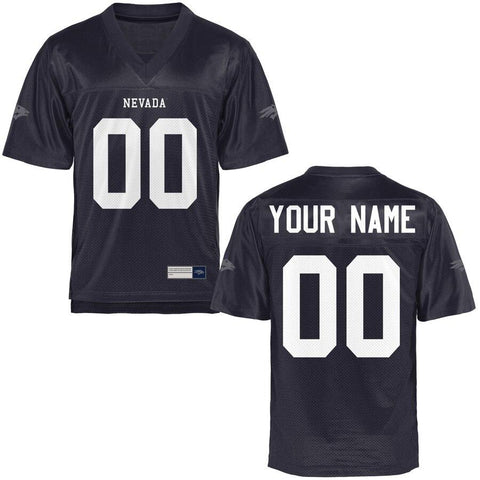 Nevada Wolf Pack Personalized Football Name &amp; Number Jersey - Navy Blue 2019