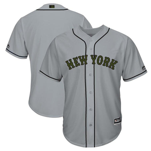 New York Mets Majestic Memorial Day Cool Base Team Jersey - Gray 2019